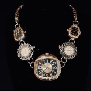 Handmade, watch, choker necklace